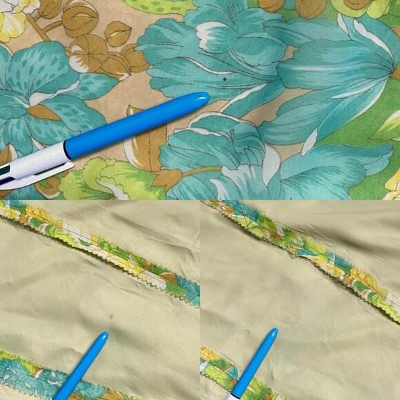 60s 70s Vintage Floral Maxi Dress Ruffle Neckline Collar Floorlength A-line. - Picture 8 of 14